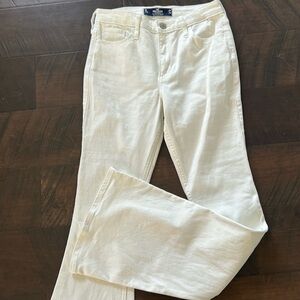 Hollister High Rise Vintage Flare Cream Jeans 26
